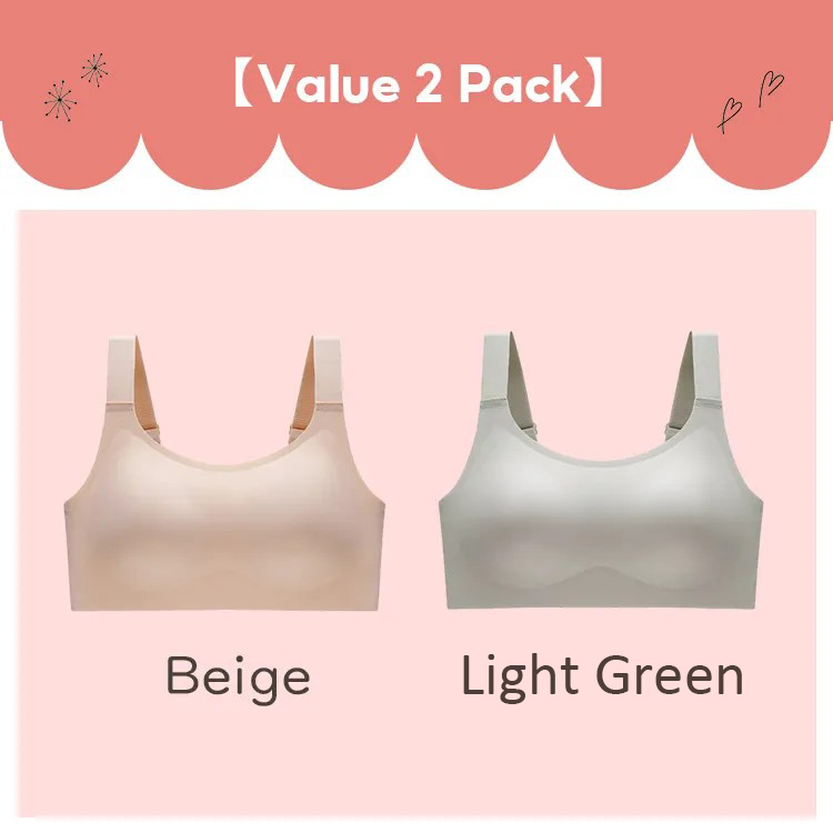 VEIMIA Women's Plus Size Seamless Bra With Double Stable Support Lift Up Breast