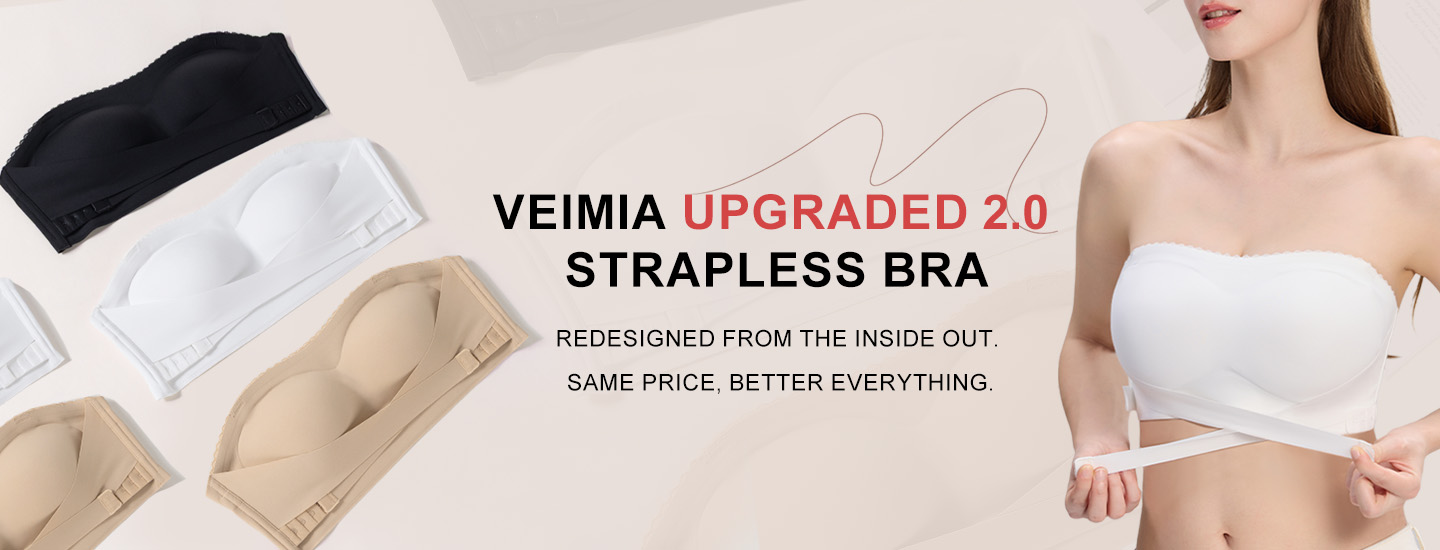 Best Anti-slip Seamless Strapless Bras For Women Veimia