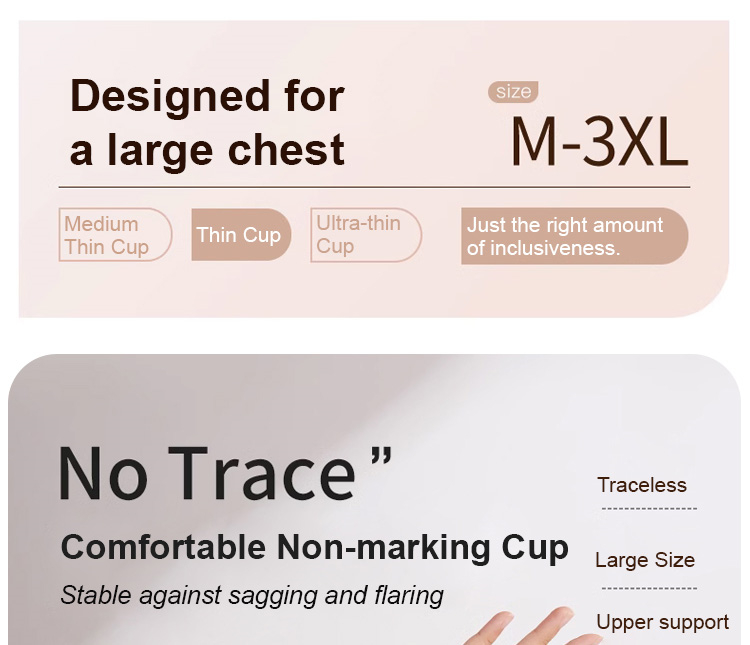 Ultra Thin Plus Size Bras For Back Slimming VEIMIA