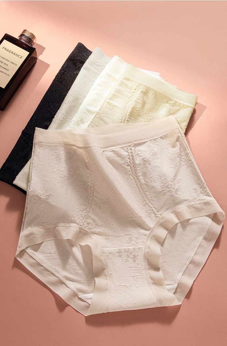 Cloud-like Always Fresh Seamless Jacquard High Waist Panties Skin-friendly Veimia
