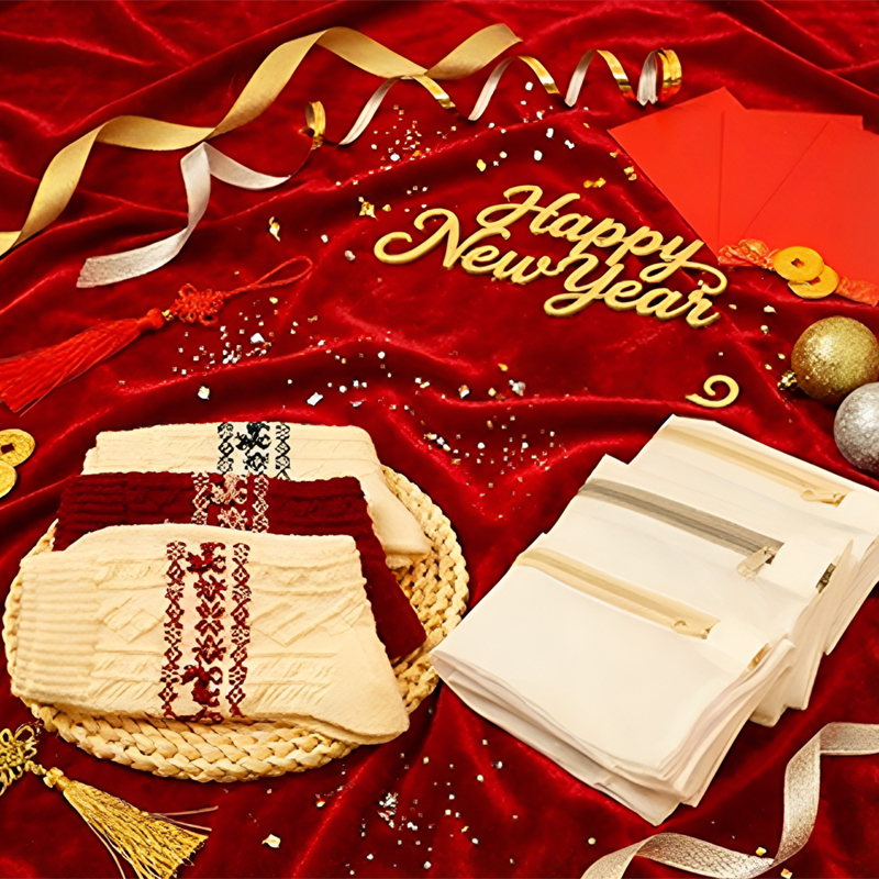 VEIMIA New Year Gifts - Wash Laundry Bag*1 & Wool Socks*1