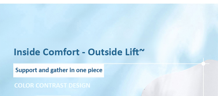 Seamless V-neck Wireless Support Lift Bras For Anti-sagging VEIMIA