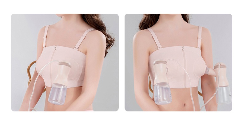 Front Zipper Hands Free Pumping Bras with Large Opening Vemia
