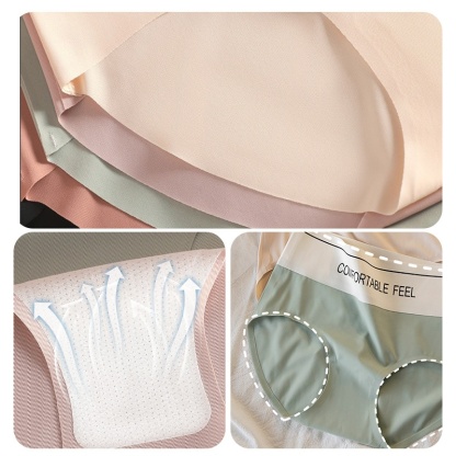 VEIMIA 24 HOURS Comfortable Feel Panties - Widen Waist Fashionable Seamless For Yoga