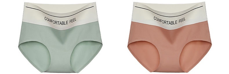綠色的 and 橘子 panties VEIMIA