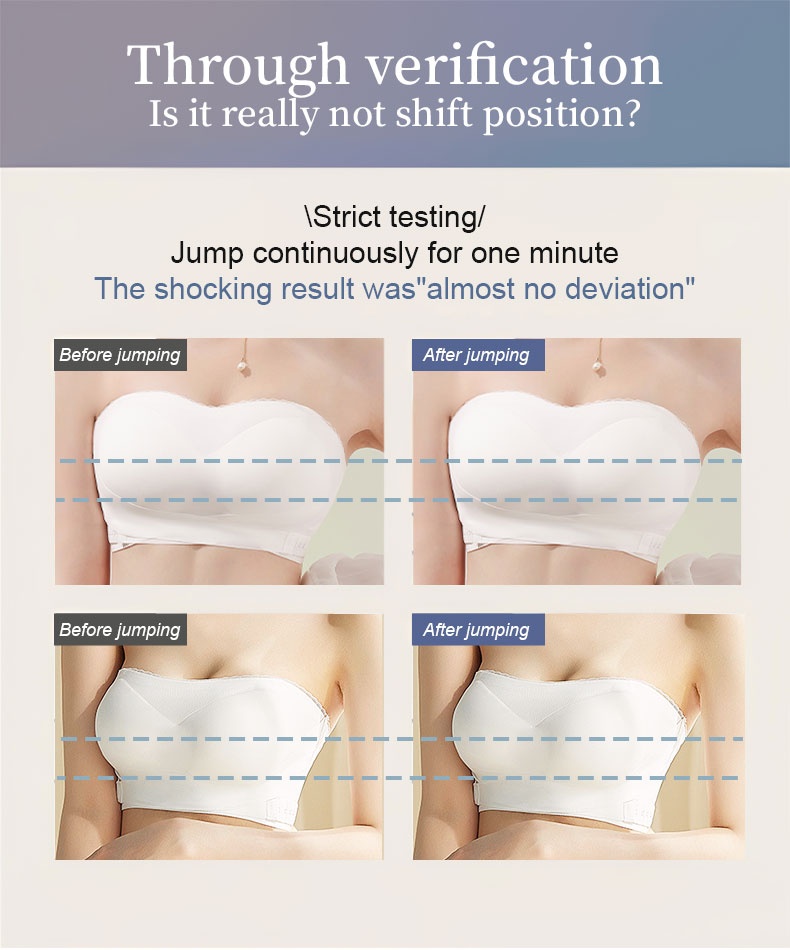 Anti-slip Strapless Bra - 24 Hours Comfortable Strong Stability & No Tightness With Reinforced Back Strap VEIMIA