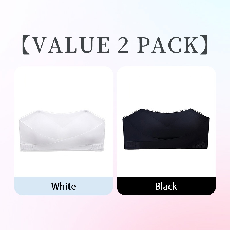 Two Colors of Anti-slip Strapless Bra - 24 Hours Comfortable Strong Stability & No Tightness Feelings With Reinforced Back Strap VEIMIA