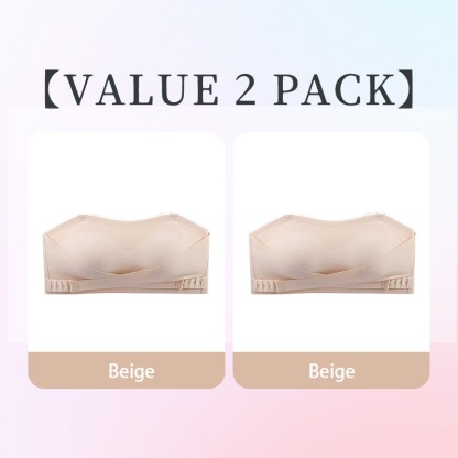 Two Colors of Anti-slip Strapless Bra - 24 Hours Comfortable Strong Stability & No Tightness Feeling With Reinforced Back Straps VEIMIA