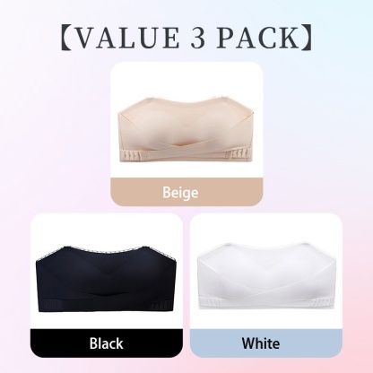 Three Colors of Anti-slip Strapless Bra - 24 Hours Comfortable Strong Stability & No Tightness Feeling With Reinforced Back Strap VEIMIA