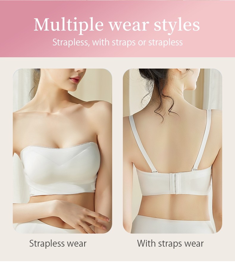 Comfortable Anti-slip Strapless Bra - 24 Hours Comfortable Strong Stability & No Tightness With Reinforced Back Strap VEIMIA