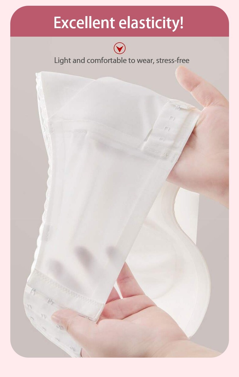 Slipless Strapless Bra - 24 Hours Comfortable Strong Stability & No Tightness Feeling With Reinforced Back Straps VEIMIA