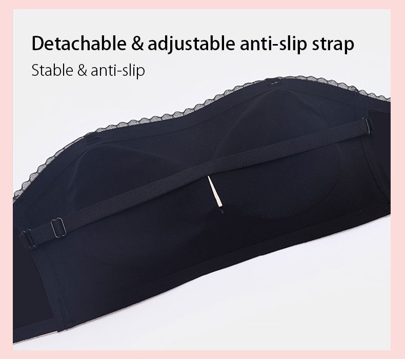 Slipless Strapless Bra - 24 Hour Comfortable Strong Stability & No Tightness Feeling With Reinforced Back Strap Detail Showcase VEIMIA