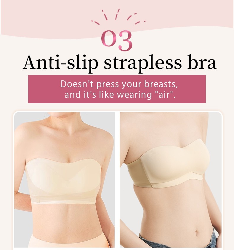 Comfortable Anti-slip Strapless Bra - 24 Hours Comfortable Strong Stability & No Tightness Feeling With Reinforced Back Straps VEIMIA