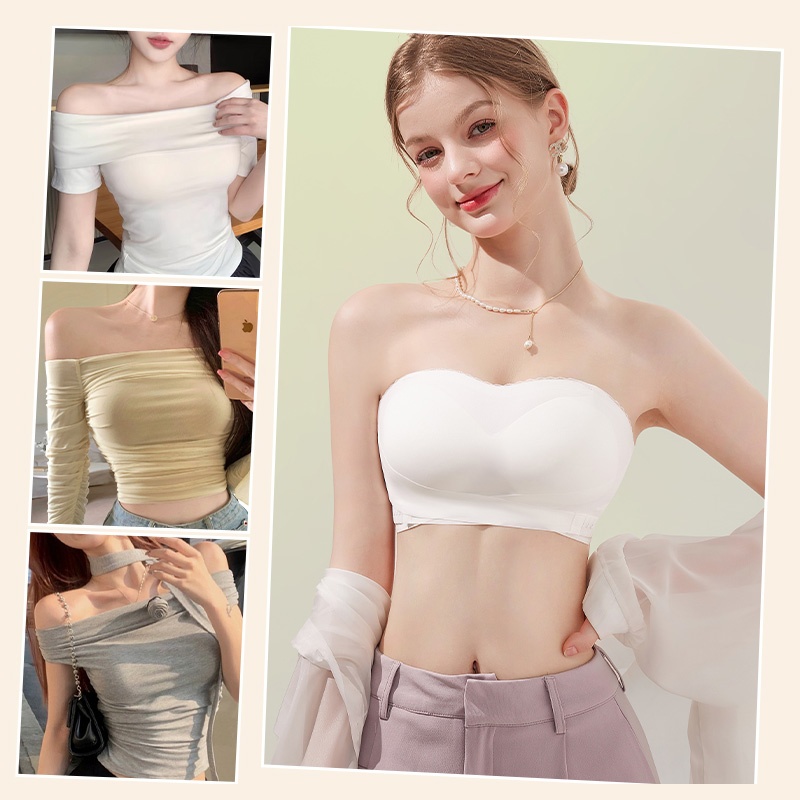 Anti-slip Strapless Bra - 24 Hours Comfortable Strong Stability & No Tightness Feelings With Reinforced Back Straps VEIMIA