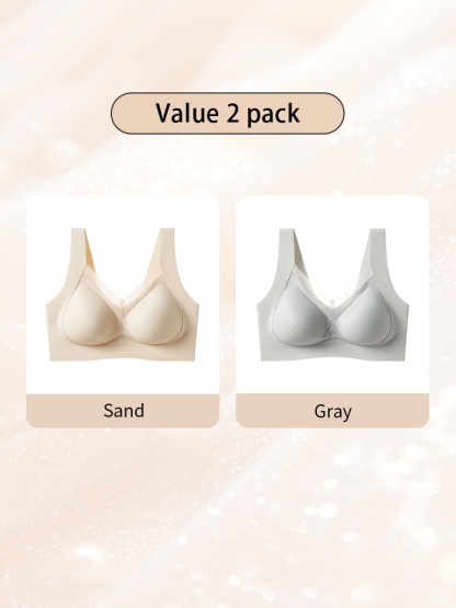 24H Comfortable Sleep Bra Wireless Anti-sagging Lift, Seamless Invisible Design For Light Color Clothes VEIMIA