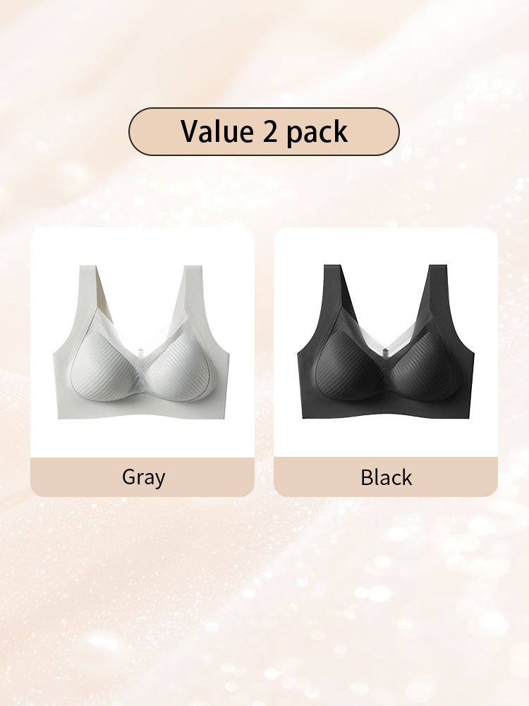 24H Comfortable Sleep Bra Wireless Anti-sagging Lifts, Seamless Invisible Design For Light Color Clothes VEIMIA