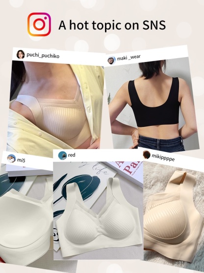 24H Comfortable Sleep Bras Wireless Anti-sagging Lifts, Seamless Invisible Designs For Light Color Clothes VEIMIA