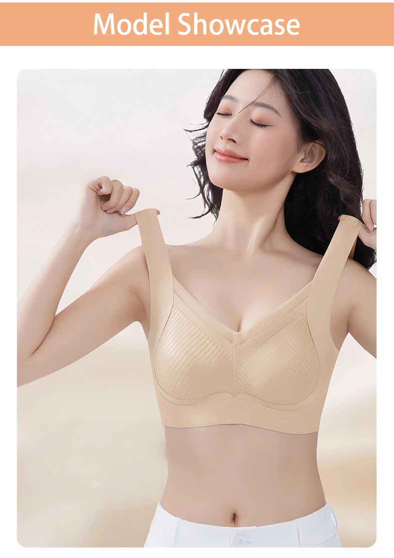24H Comfortable Sleep Bra Wireless Anti-sagging Lift, Seamless Invisible Designs For Light Color Clothes VEIMIA