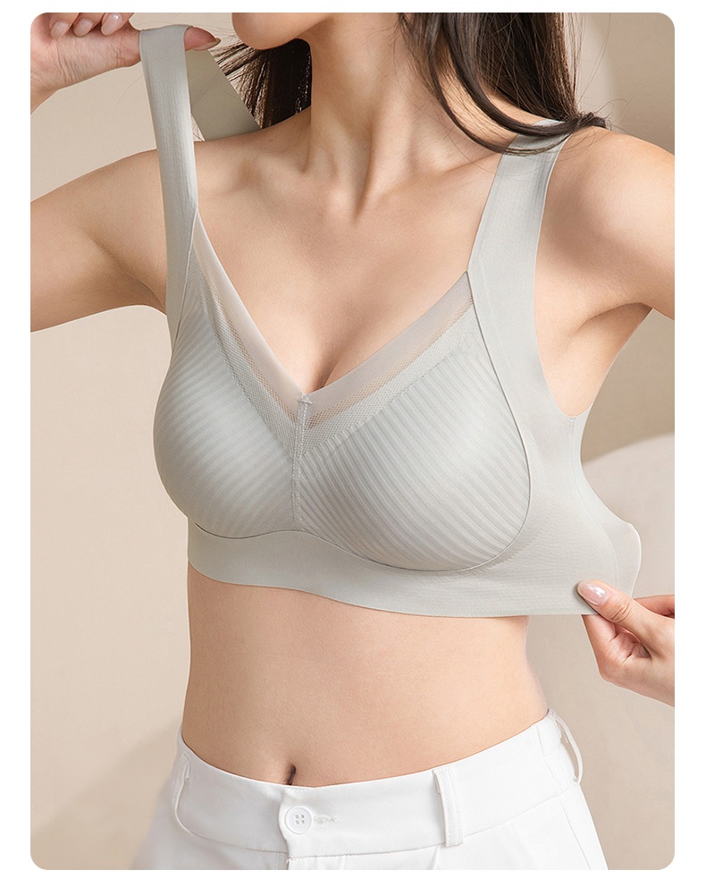 24H Comfortable Sleep Bras Wireless Anti-sagging Lift, Seamless Invisible Designs For Light Color Clothes VEIMIA