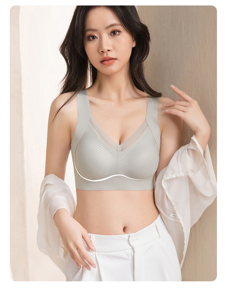 24H Comfortable Sleep Bras Wireless Anti-sagging Lifts, Seamless Invisible Designs For Light Color Clothes VEIMIA