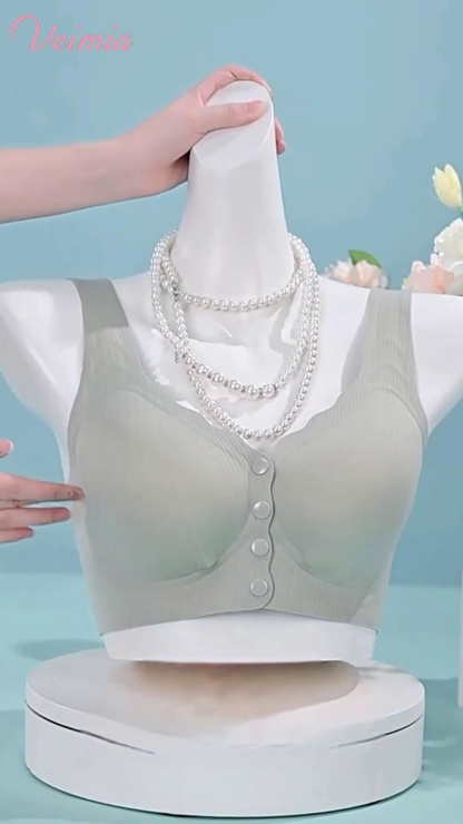 VEIMIA Experience Cloud-like Comfort and Easy Wear Seamless Front Closure Bra