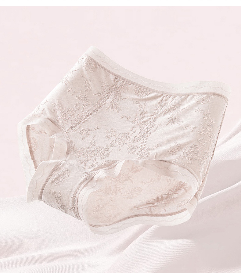 Always Fresh Seamless Jacquard High Waist Panties Lightweight Veimia