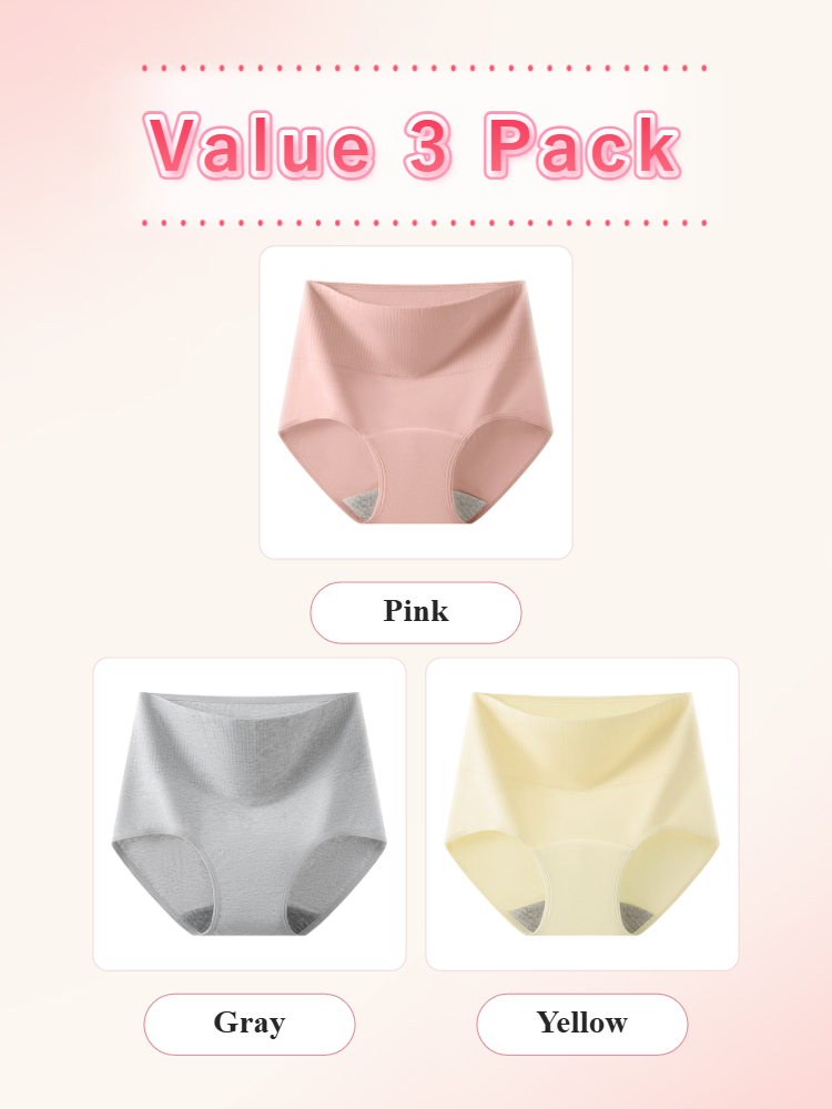 3-5 Sets Secure Cycles Panties All-day Leak-proof Cuts, Airy 95% Cotton & Full Holds VEIMIA