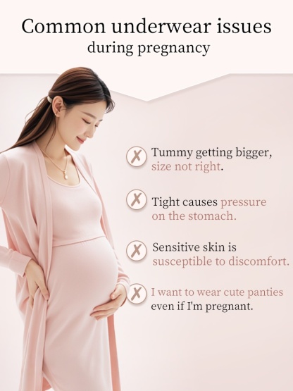 3-7 Pack High-elastic Maternity Panties Antibacterial Gusset & Skin-friendly ​​Fabrics​​ For ​​Mom​​ VEIMIA