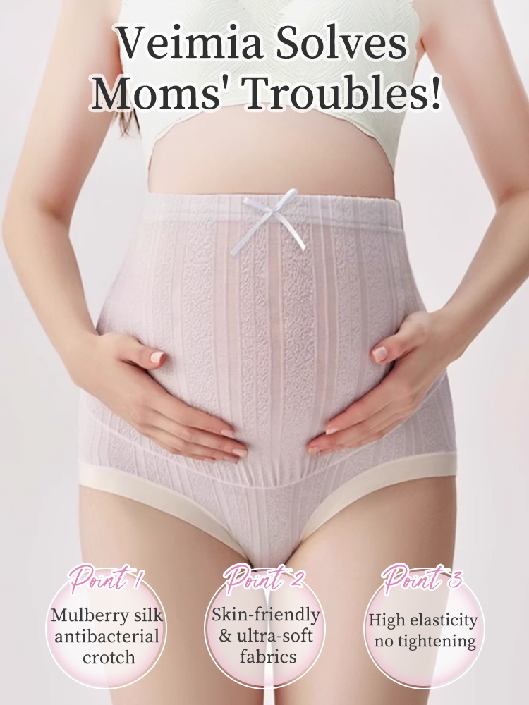 3-7 ​​Packs​​ High-elastic ​​Maternities​​ Panties Antibacterial ​​Gussets​​ & Skin-friendly Fabric For Moms VEIMIA