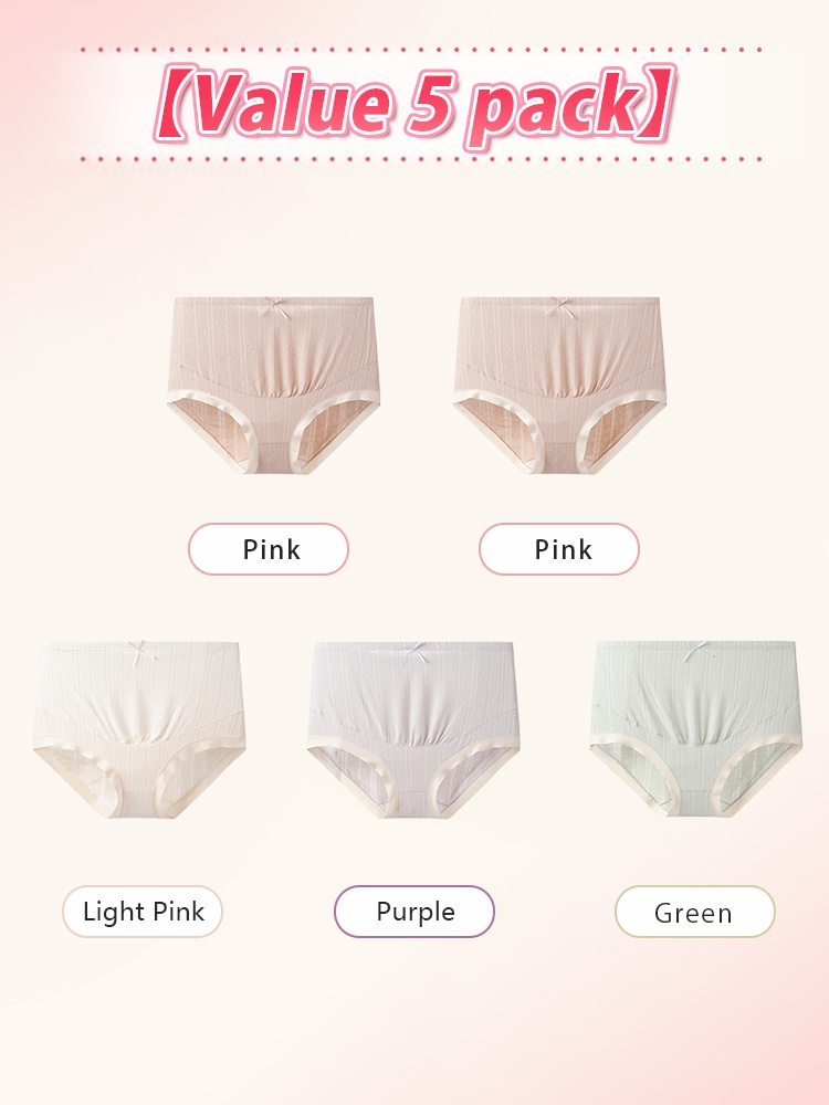 3-7 Pack High-elastic Maternity Panties Antibacterial Gusset & Skin-friendly Fabric For Moms VEIMIA