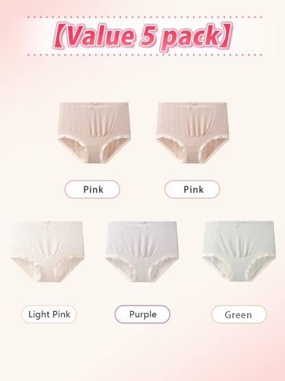 3-7 Pack High-elastic Maternity Panties Antibacterial Gusset & Skin-friendly Fabric For Moms VEIMIA