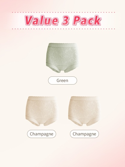 3-7 Pack Seamless Breathable Cotton Panties Full Coverage & Sensitive Skin-friendly With Antibacterial Crotch VEIMIA
