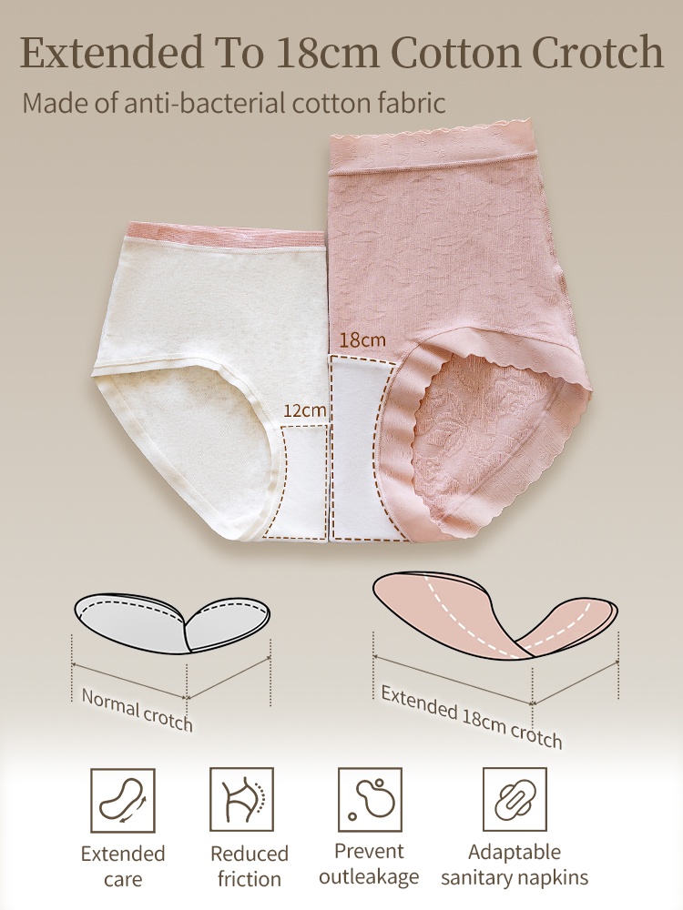 3-7 Packs Seamless Cotton Panties Full Coverage & Sensitive Skin-friendly With Antibacterial Liners VEIMIA
