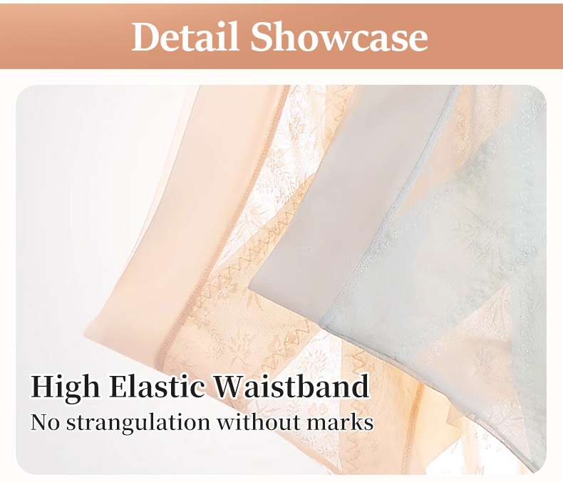 3-7 Pack Seamless High Waist Panties X-band Light Tummy Controls With Breathable & Antibacterial Ice Silk Fabric VEIMIA