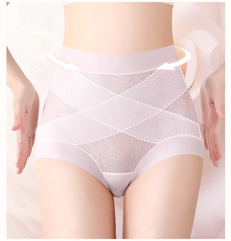 3-7 Pack Seamless High Waists Panties X-bands Light Tummy Control With Breathable & Antibacterial Ice Silk Fabric VEIMIA
