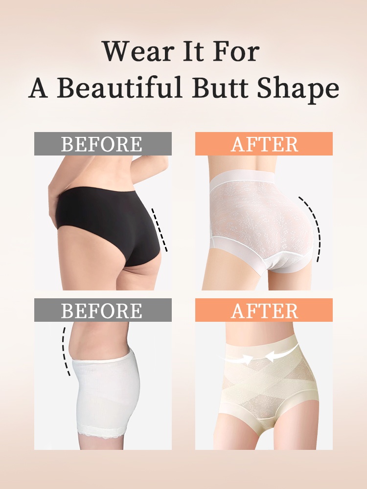 3-7 Pack Seamless High Waists Panties X-bands Light Tummy Controls With Breathable & Antibacterial Ice Silk Fabric VEIMIA