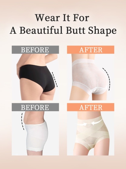 3-7 Pack Seamless High Waists Panties X-bands Light Tummy Controls With Breathable & Antibacterial Ice Silk Fabric VEIMIA