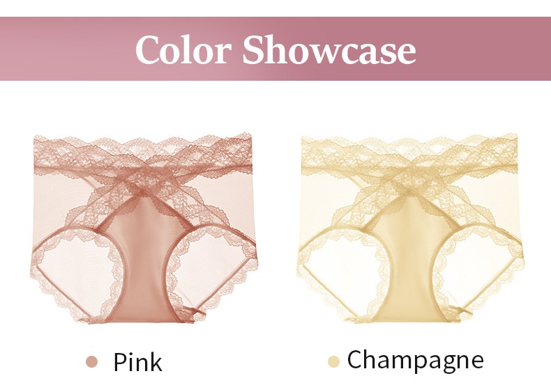 3-7 Sets Sexy Lace Panties X-waist Design Comfortable & Airy With Extended Silk Gusset VEIMIA