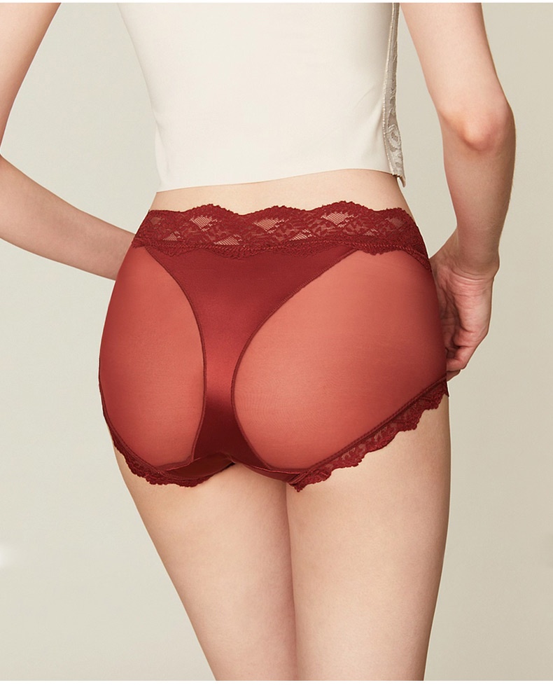3-7 Packs Sexy Lace Panties X-waist Shapes Comfortable & Airy With Extended Silk Gusset VEIMIA