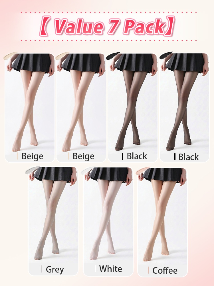 3-7 Pack Sheer Tights Flaw-hiding & Snag-Resistant, Stretch Fit Smooth Leg Style VEIMIA