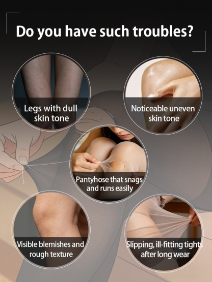 3-7 Set Sheer Pantyhose Flaw-concealing & Snag-Resistant, Stretch Fit Smooth Leg Look VEIMIA