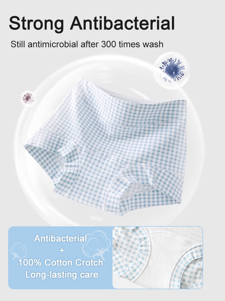3-7 Packs Soft Seamless Panties 95% Cottons & Full Coverage Boyshorts With Hypoallergenic Antibacterial Gussets VEIMIA