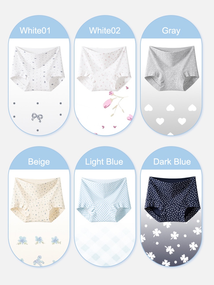 3-7 Packs Soft Seamless Panty 95% Cottons & Full Coverage Boyshort With Hypoallergenic Antibacterial Gusset VEIMIA