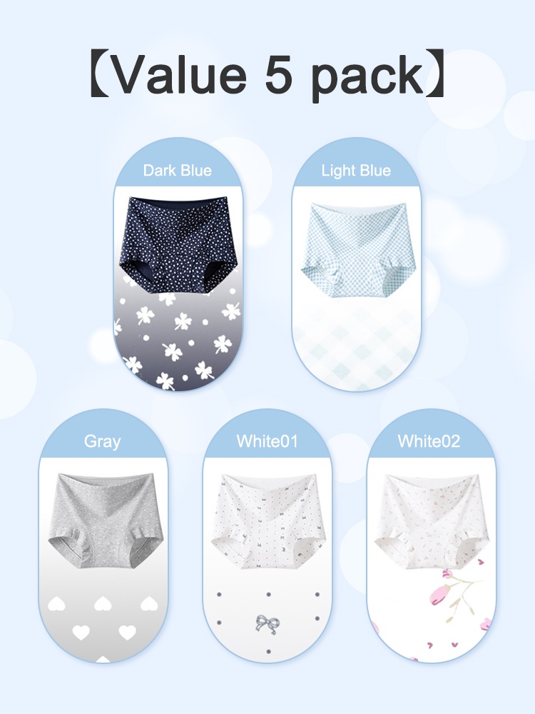 3-7 Packs Soft Seamless Panty 95% Cottons & Full Coverage Boyshort With Hypoallergenic Antibacterial Gussets VEIMIA