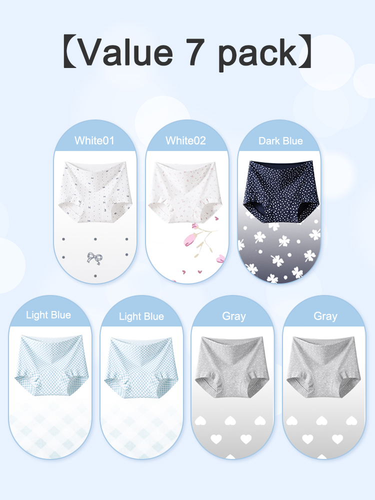 VEIMIA 3-7 Pack Soft Seamless Panties 95% Cotton & Full Coverage Boyshorts With Antibacterial Gusset