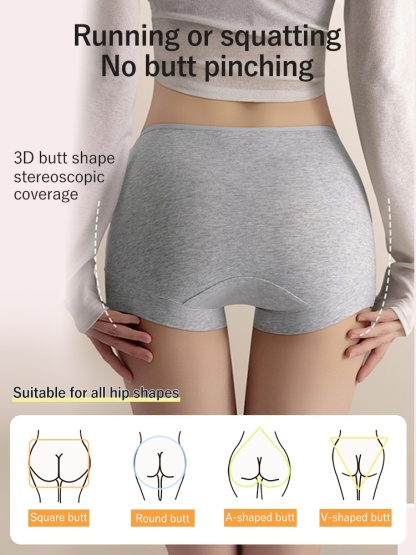 3-7 Pack Stylish Cotton Panty Boyshort Designs With Lace Trim, Secure Antibacterial Protection & Comfort Feel VEIMIA