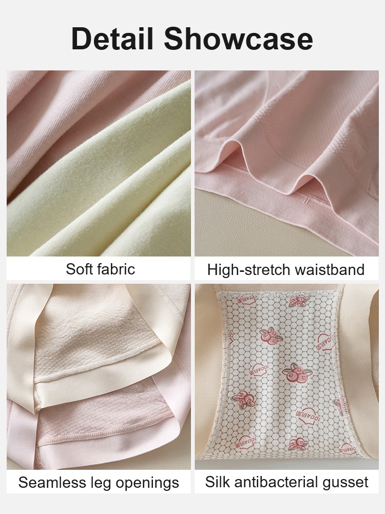 Detail showcase with soft fabric waistband leg opening and silk gusset panels VEIMIA