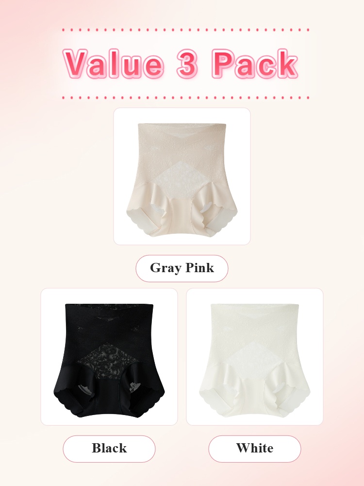 Value 3 pack shaping shorts in gray pink black and white VEIMIA