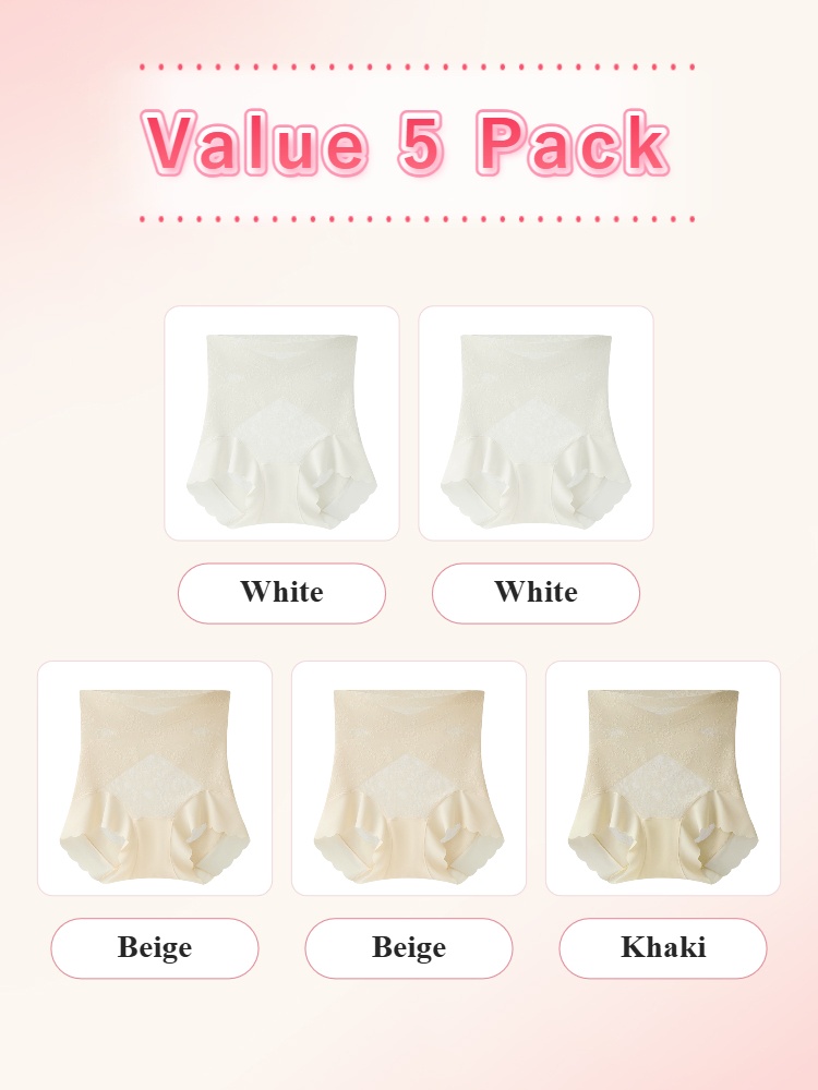 Value 5 pack shaping shorts with white beige and khaki colors VEIMIA