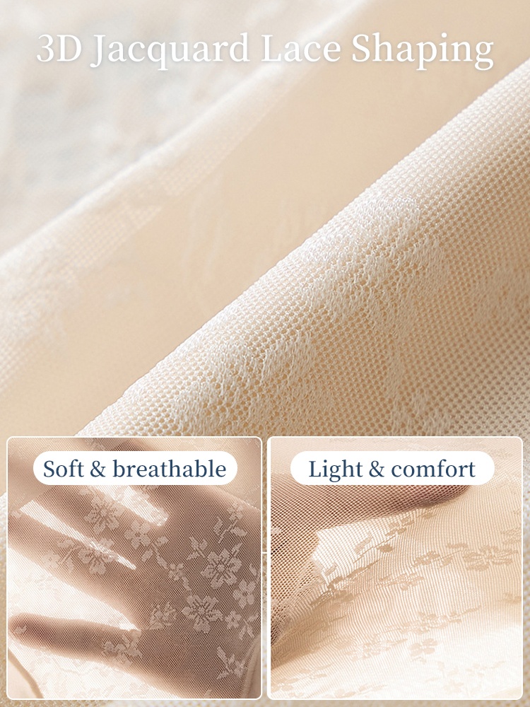 Close-up of breathable floral jacquard lace fabric texture VEIMIA
